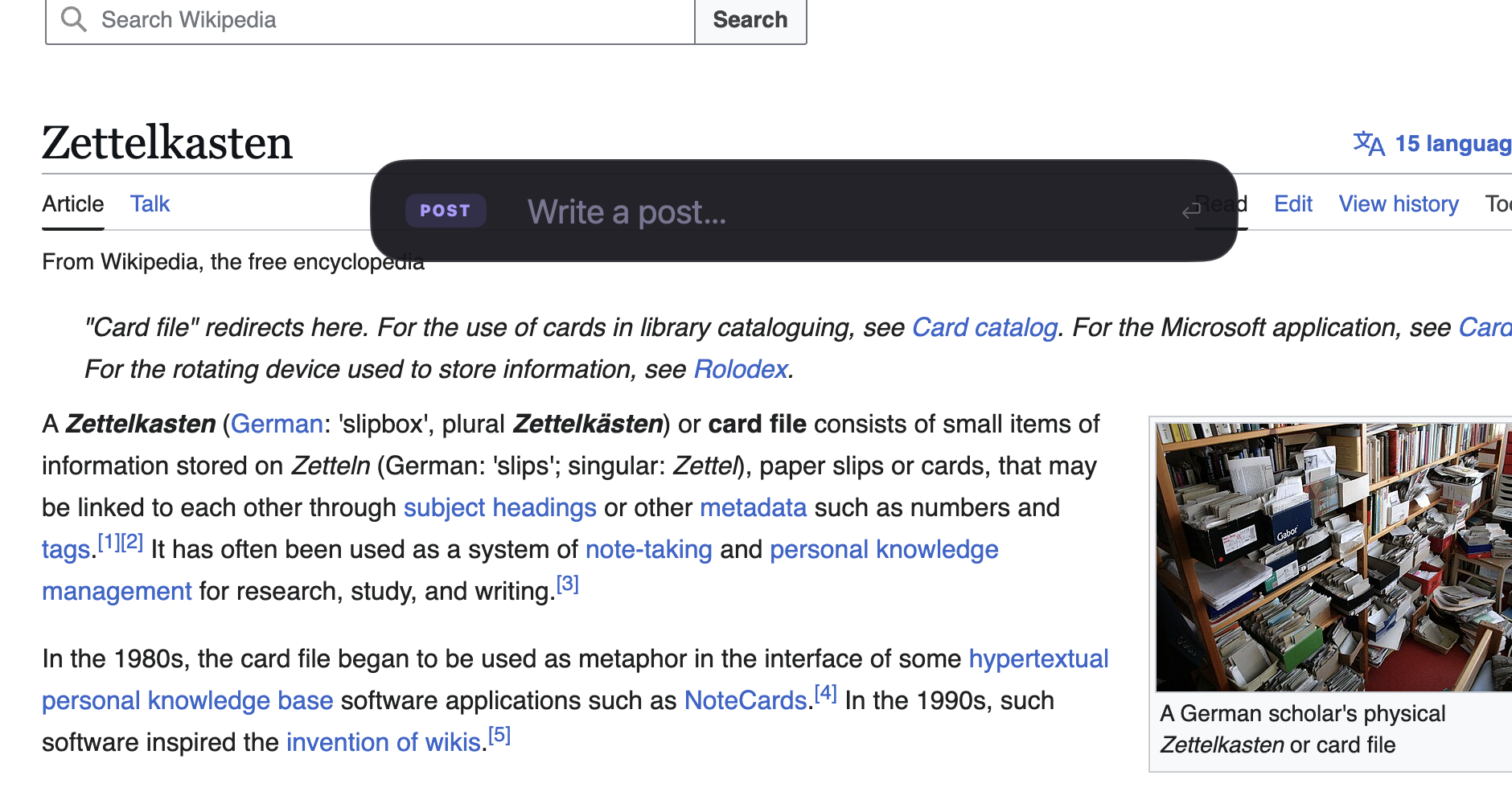 Shard capture bar floating over a webpage on macOS